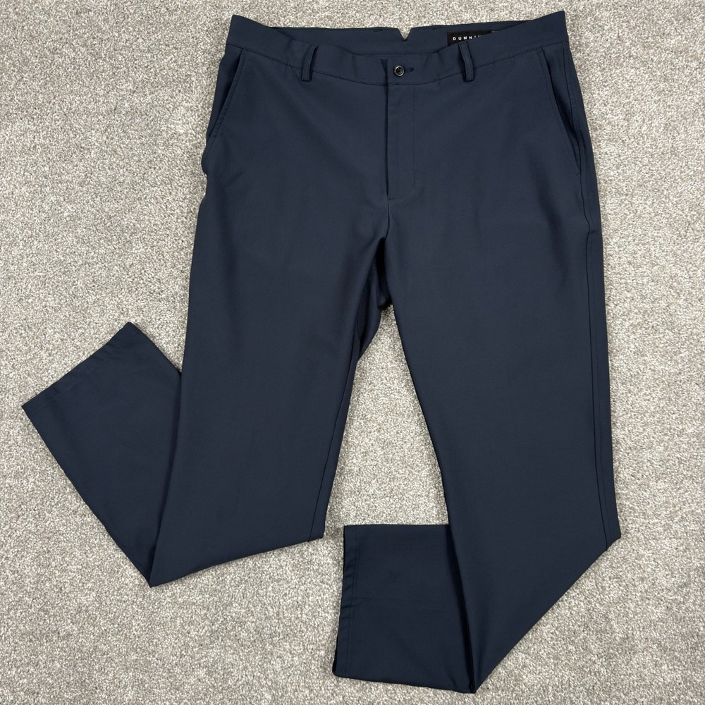 Dunning Everbest Mens Golf Pants 36x32 Navy Blue Stretch Performance Chino